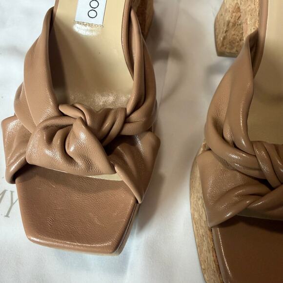 Jimmy Choo Heloise Leather Ankle-Strap Platform Sandals Size 36.5 - Picture 4 of 10